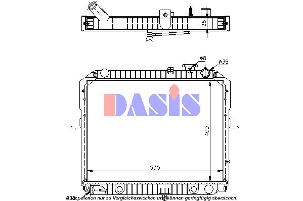 AKS DASIS Радиатор, охлаждение двигателя 510017N